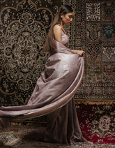 Lilly Lilac Glitter Saree